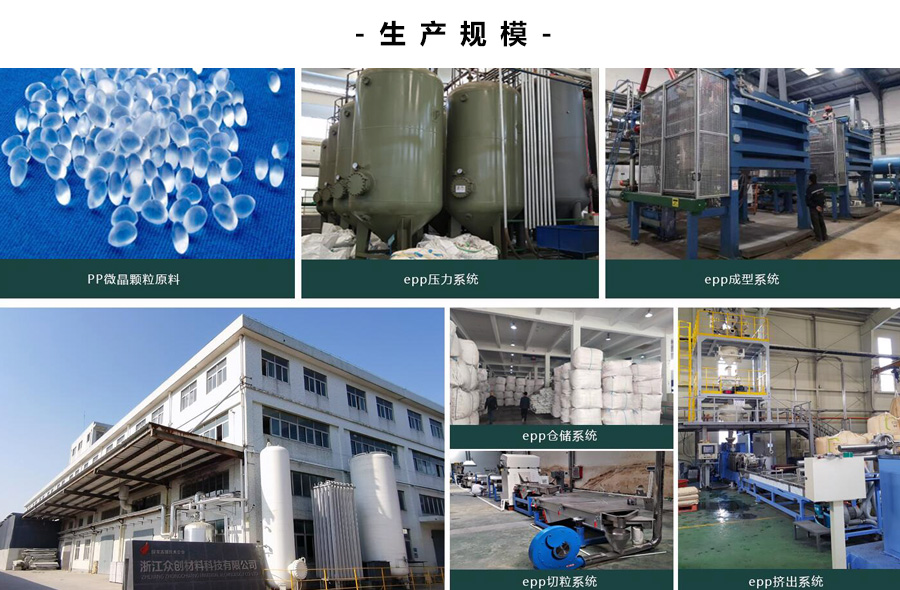 浙江(jiāng)衆創材料,epp産品生(sheng)産規模